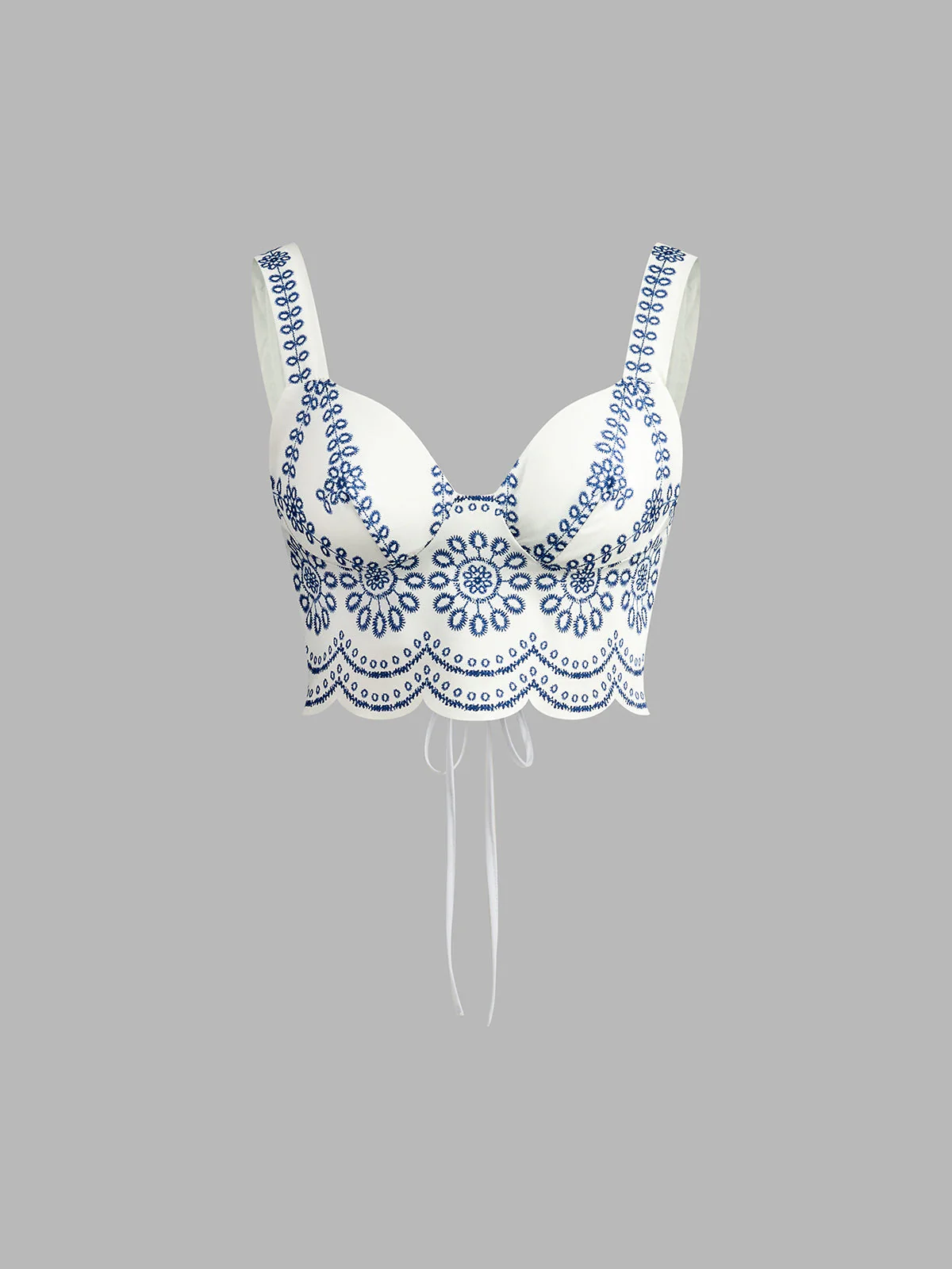 Santorini | Women's Embroidered Crop Top & Maxi Skirt Co-Ord Set - Image 2