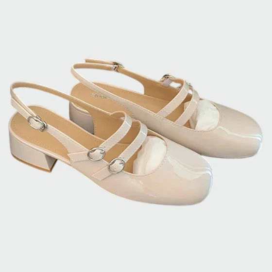 Scarlett | Women's Patent Double-Strap Mary Jane Block Heel Pumps - Image 4