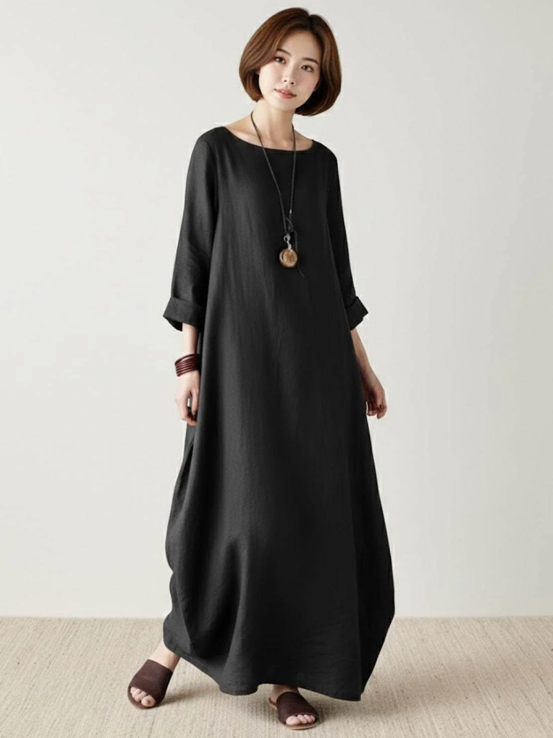 Serena | Women's Oversized Boho Maxi Dress with 3/4 Sleeves - Image 13