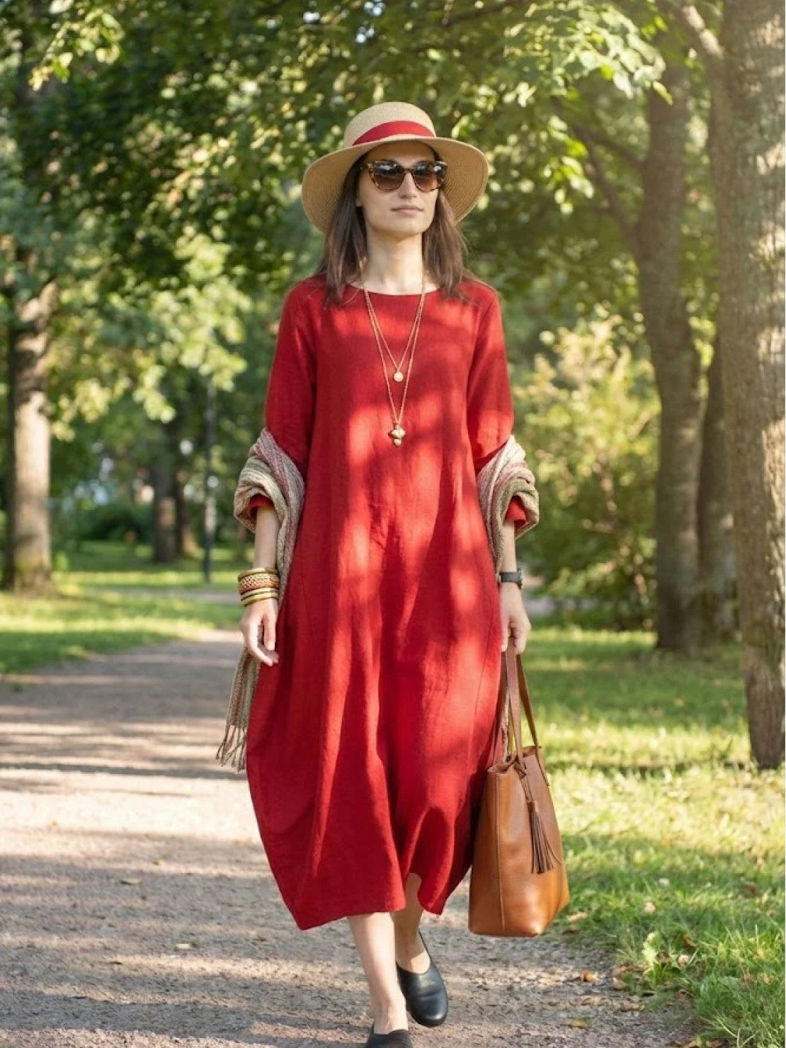 Serena | Women's Oversized Boho Maxi Dress with 3/4 Sleeves - Image 21