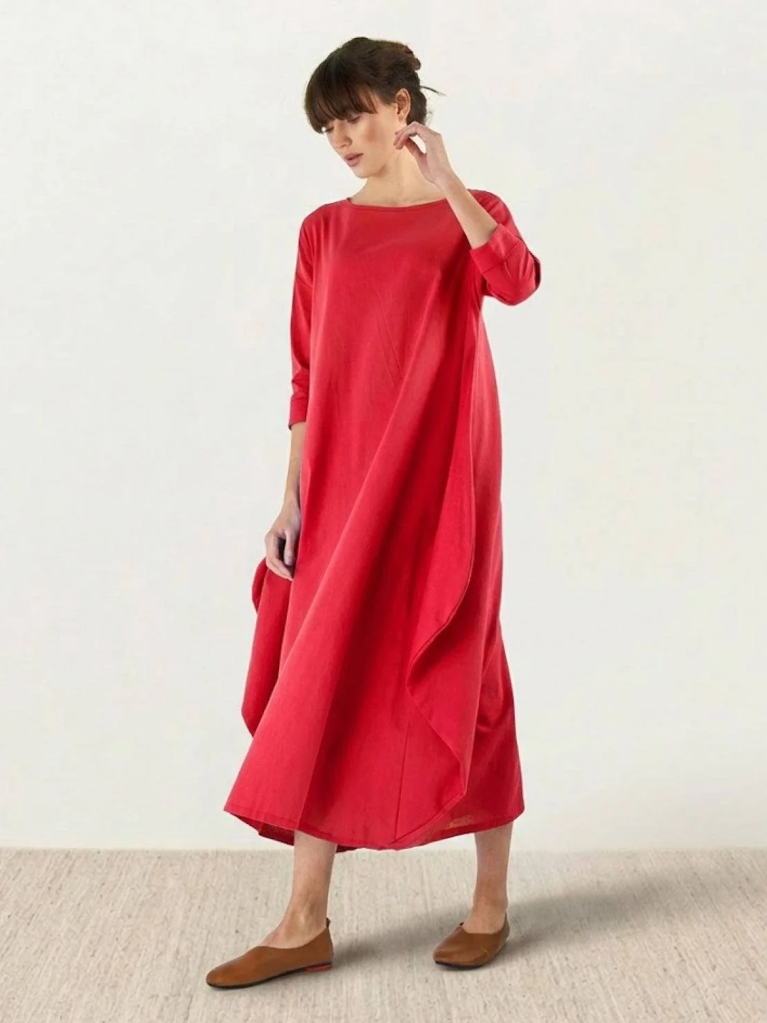 Serena | Women's Oversized Boho Maxi Dress with 3/4 Sleeves - Image 4