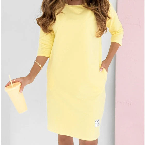 Skye | Women's Casual Sweatshirt Dress 3/4 Sleeve Mini Dress - Image 8