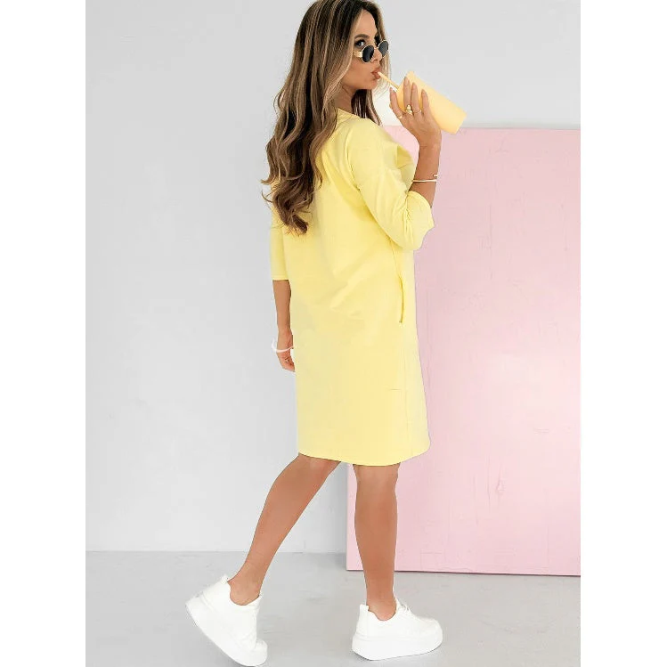 Skye | Women's Casual Sweatshirt Dress 3/4 Sleeve Mini Dress - Image 9