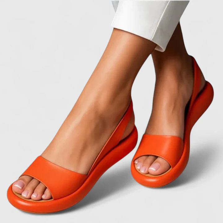 Sunny | Women's Open Toe Platform Wedge Slingback Sandals - Image 3