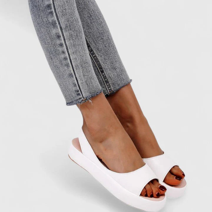 Sunny | Women's Open Toe Platform Wedge Slingback Sandals - Image 5