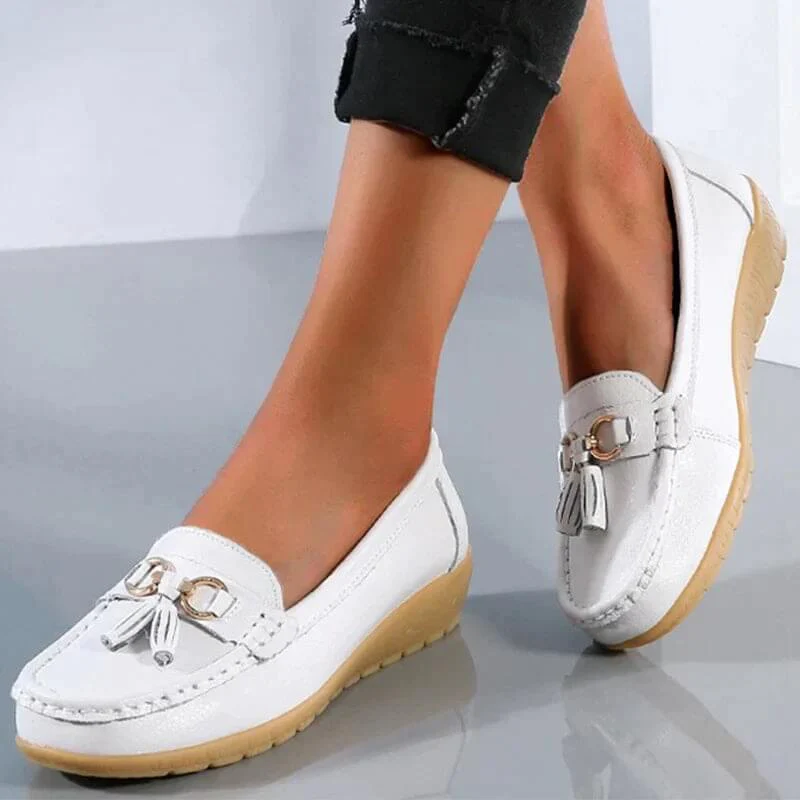 Talia | Women's Tassel Loafers Slip On Flat Casual Shoes - Image 10