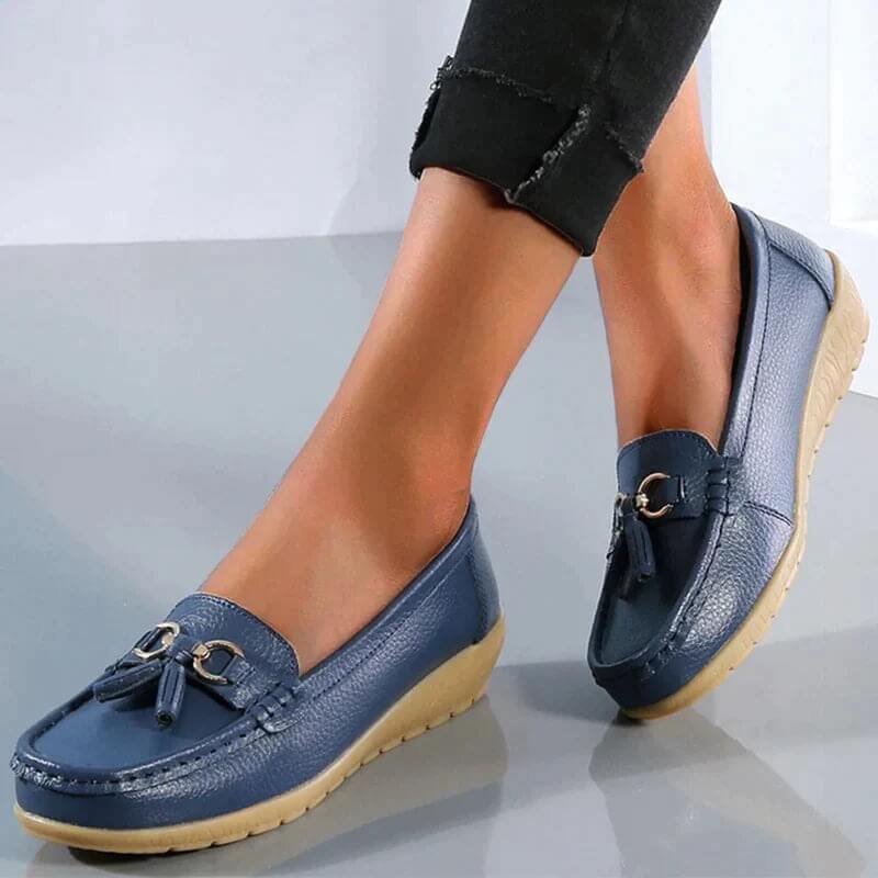 Talia | Women's Tassel Loafers Slip On Flat Casual Shoes - Image 2