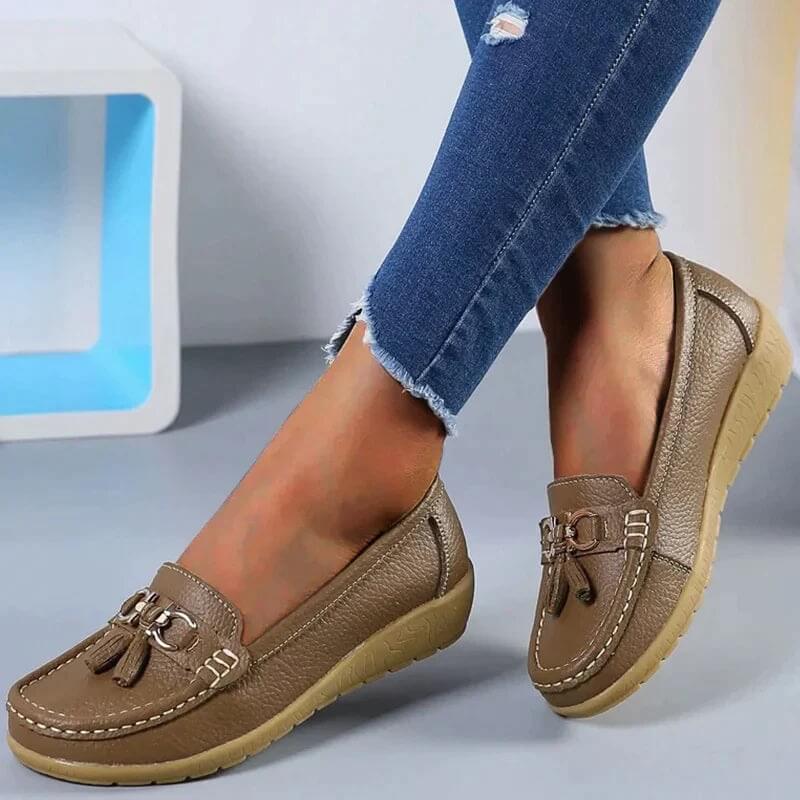 Talia | Women's Tassel Loafers Slip On Flat Casual Shoes - Image 4