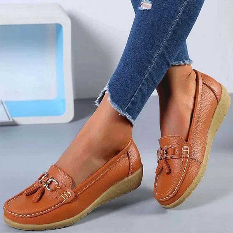 Talia | Women's Tassel Loafers Slip On Flat Casual Shoes - Image 5