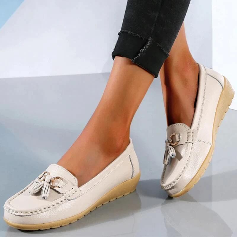 Talia | Women's Tassel Loafers Slip On Flat Casual Shoes - Image 8