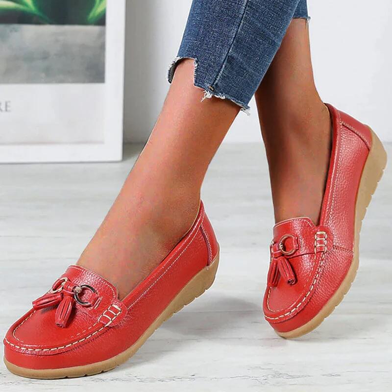 Talia | Women's Tassel Loafers Slip On Flat Casual Shoes - Image 9