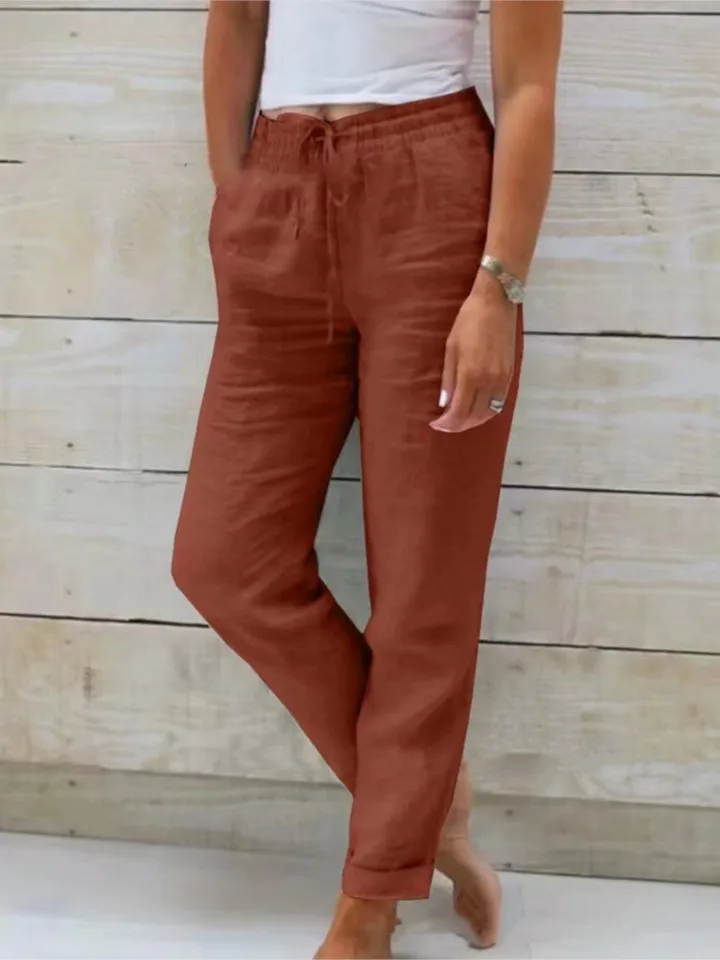 Tara | Women's Drawstring Jogger Pants with Elastic Ankle Cuffs - Image 10