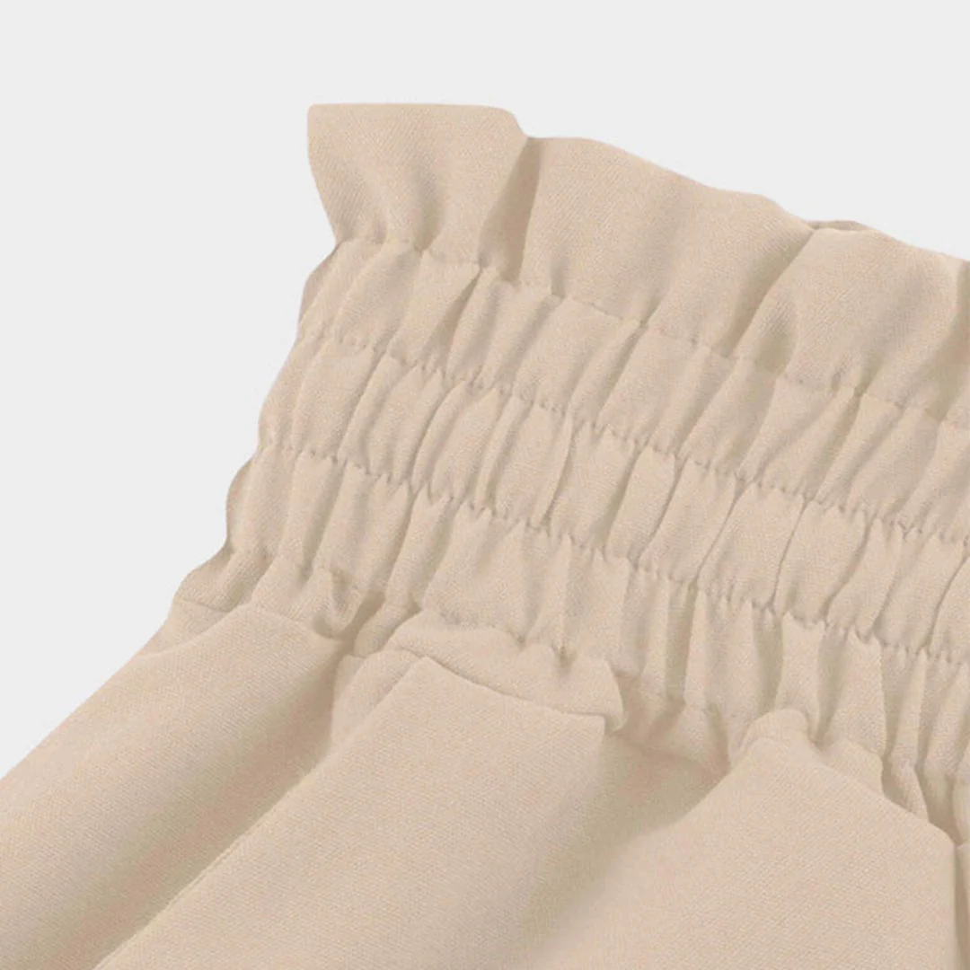 Terra | Women's High Waist Wide Leg Pants Smocked Drawstring - Image 9