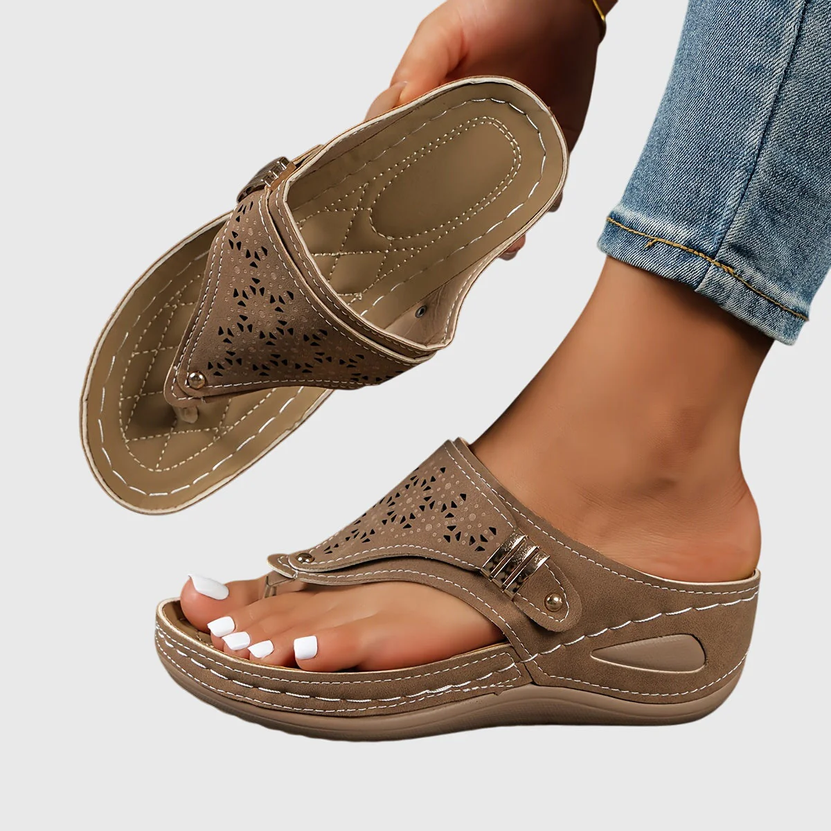 Theodoros | Women's Platform Ankle Strap Sandals - Image 12