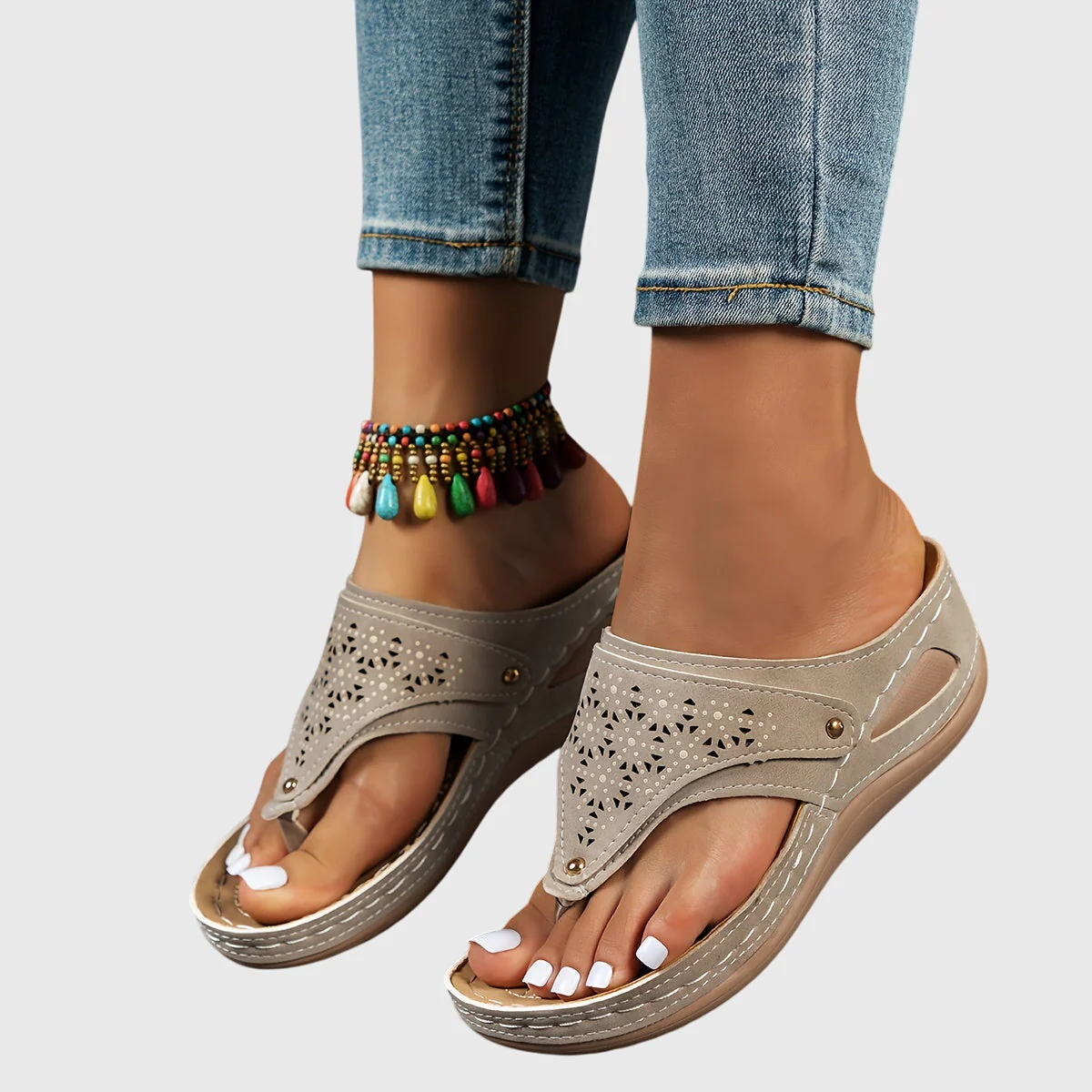Theodoros | Women's Platform Ankle Strap Sandals - Image 2
