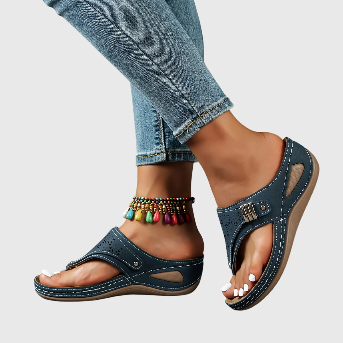 Theodoros | Women's Platform Ankle Strap Sandals - Image 5