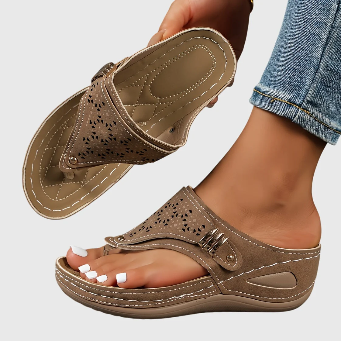 Theodoros | Women's Platform Ankle Strap Sandals - Image 8