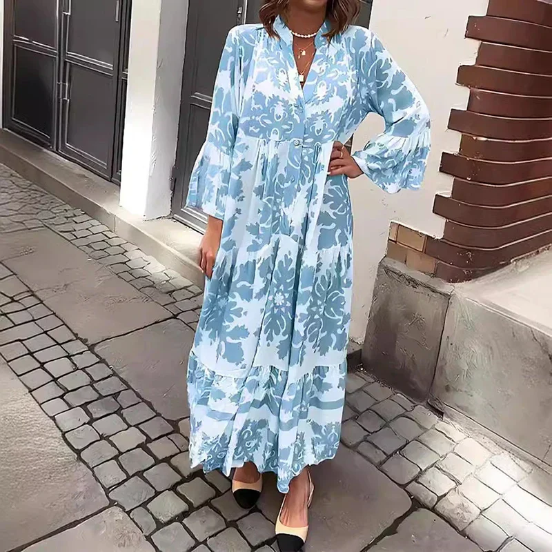 Valencia | Women's Floral Long Sleeve Midi Dress - Image 2