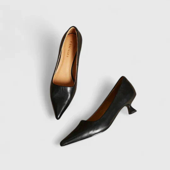 Vera | Women's Pointed Toe Slingback Kitten Heels in Burgundy - Image 11