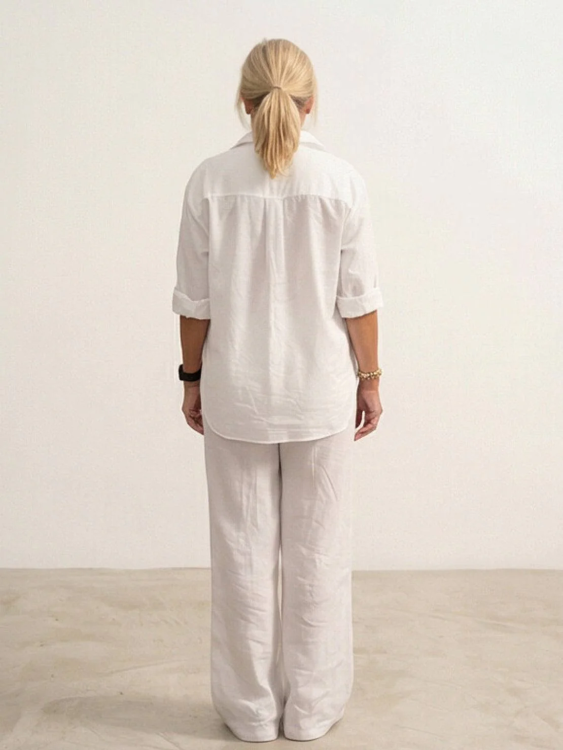 Vivian | Women's Casual Button-Down Shirt and Wide-Leg Pants Set - Image 17