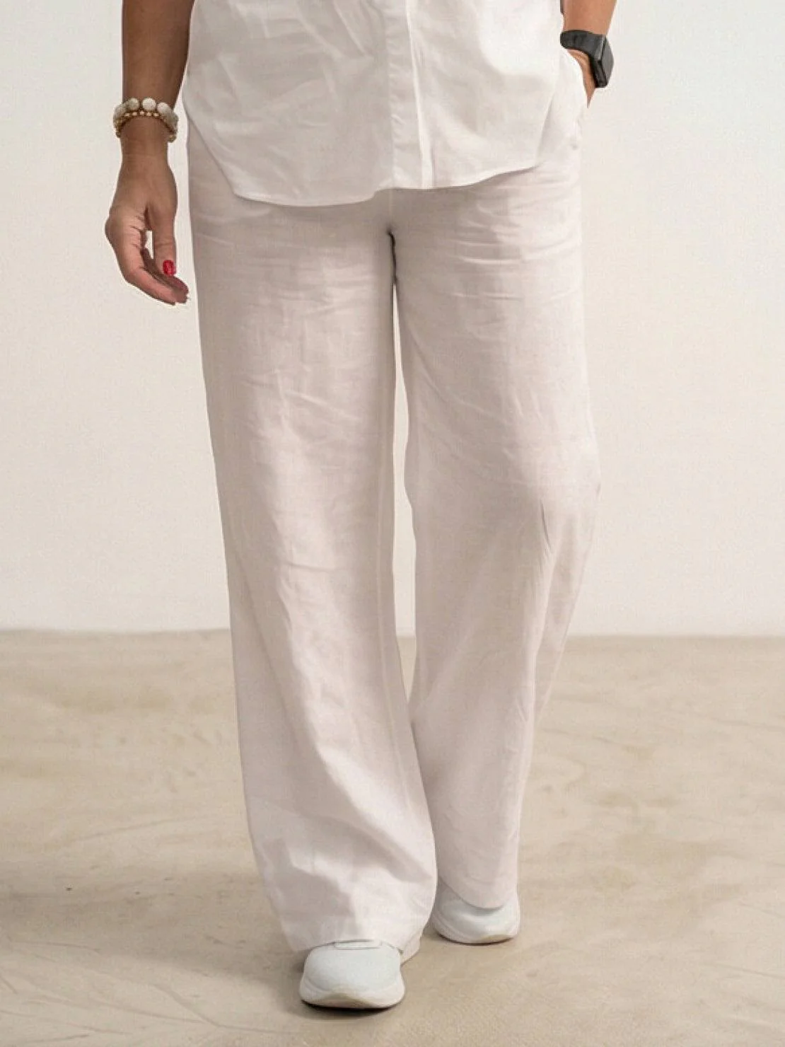 Vivian | Women's Casual Button-Down Shirt and Wide-Leg Pants Set - Image 18