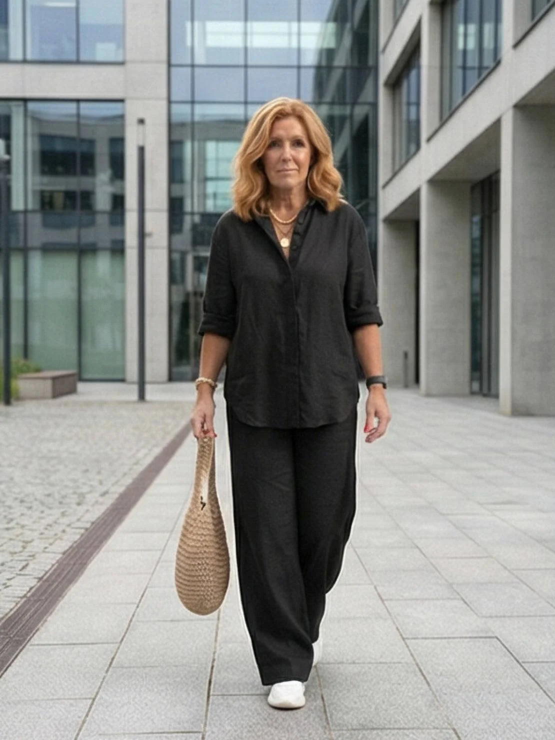 Vivian | Women's Casual Button-Down Shirt and Wide-Leg Pants Set - Image 28