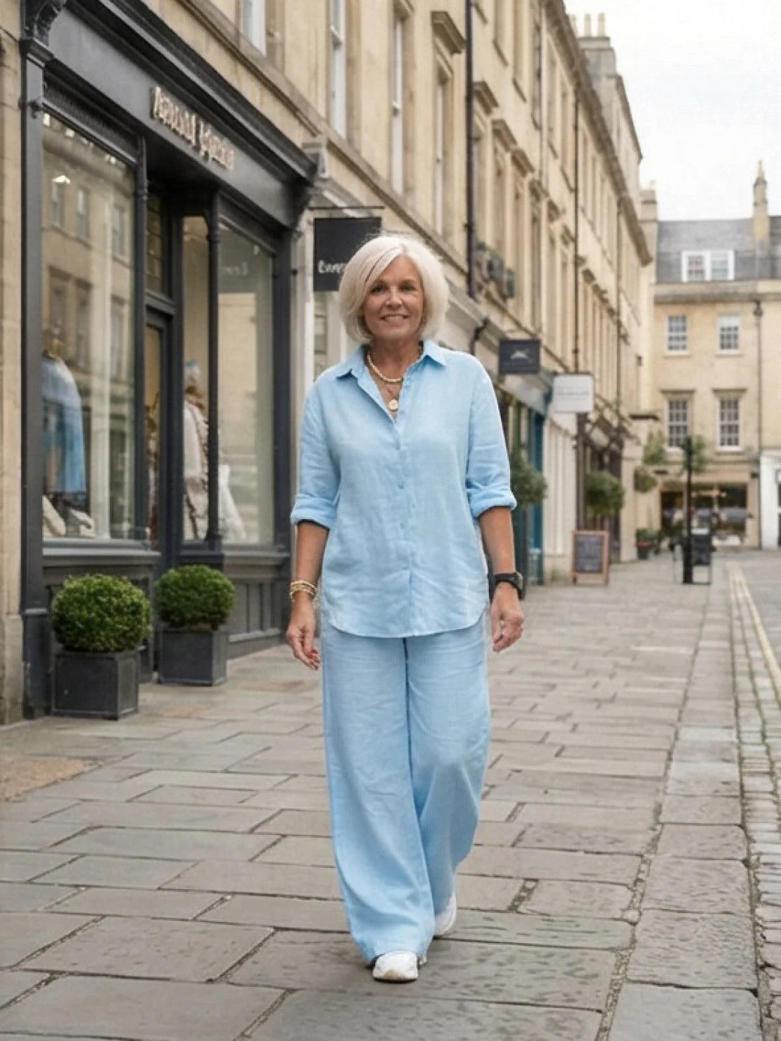 Vivian | Women's Casual Button-Down Shirt and Wide-Leg Pants Set - Image 33