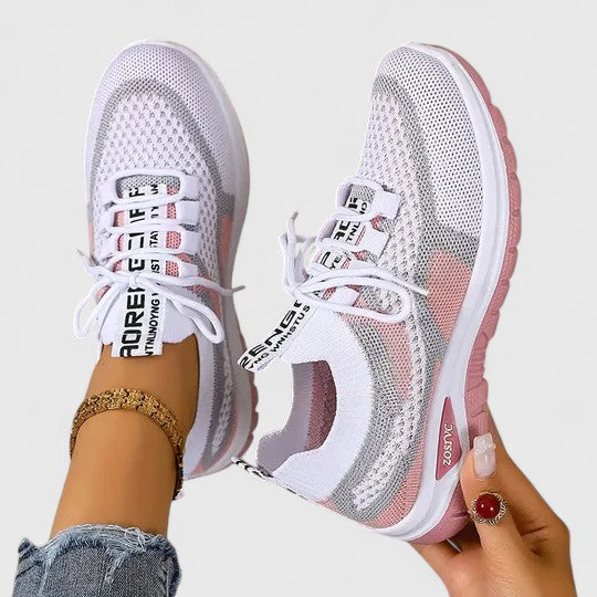 Zara | Women's Mesh Lace-Up Sneakers Lightweight Athletic Shoes - Image 3