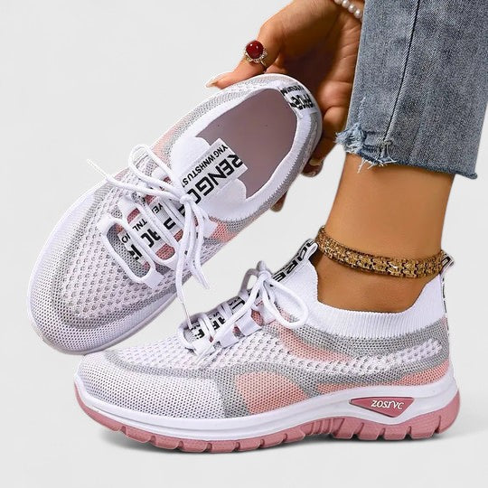 Zara | Women's Mesh Lace-Up Sneakers Lightweight Athletic Shoes - Image 7