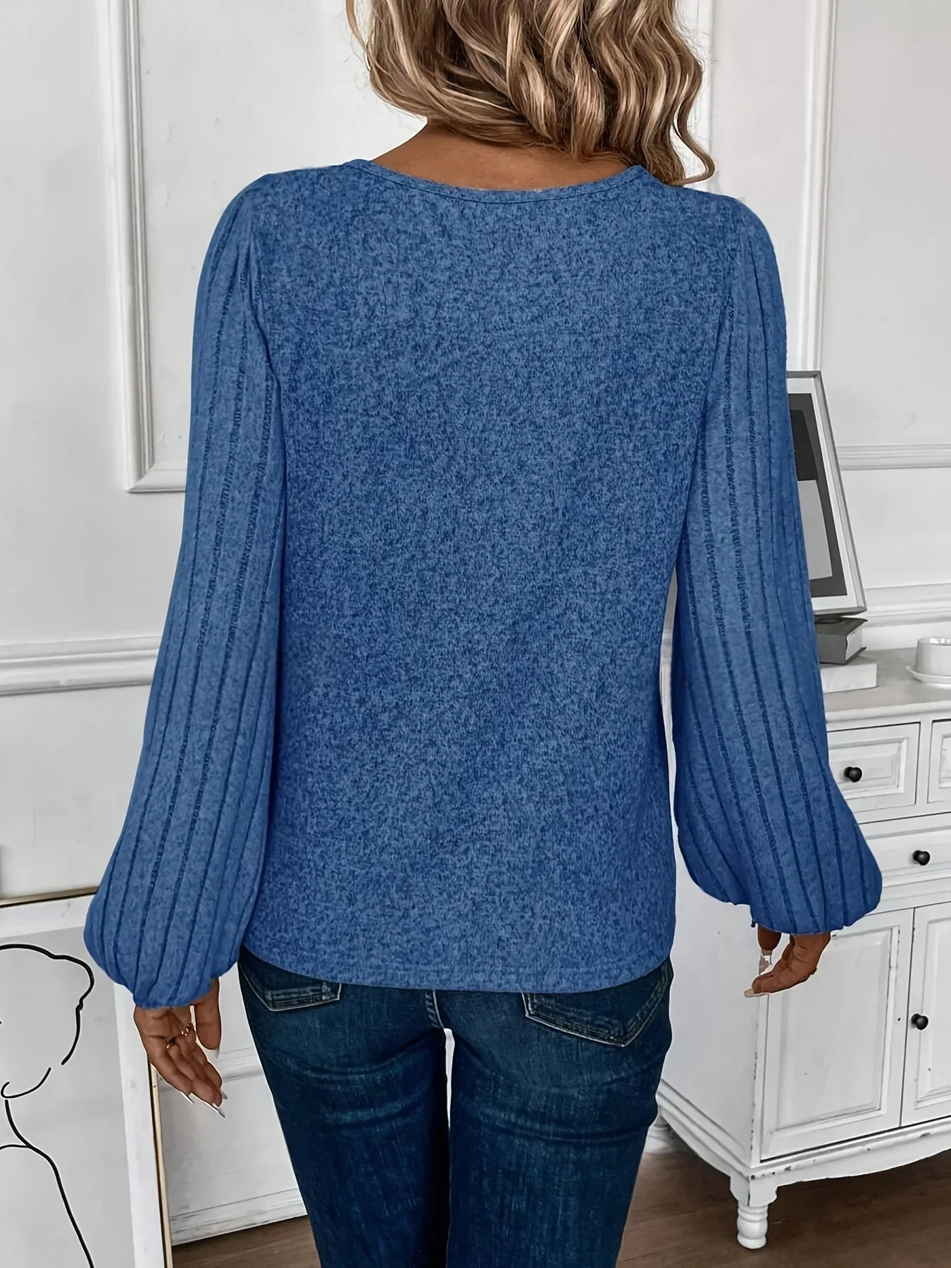 Zoey™ | Elegant Lantern Sleeve Sweater - Image 7