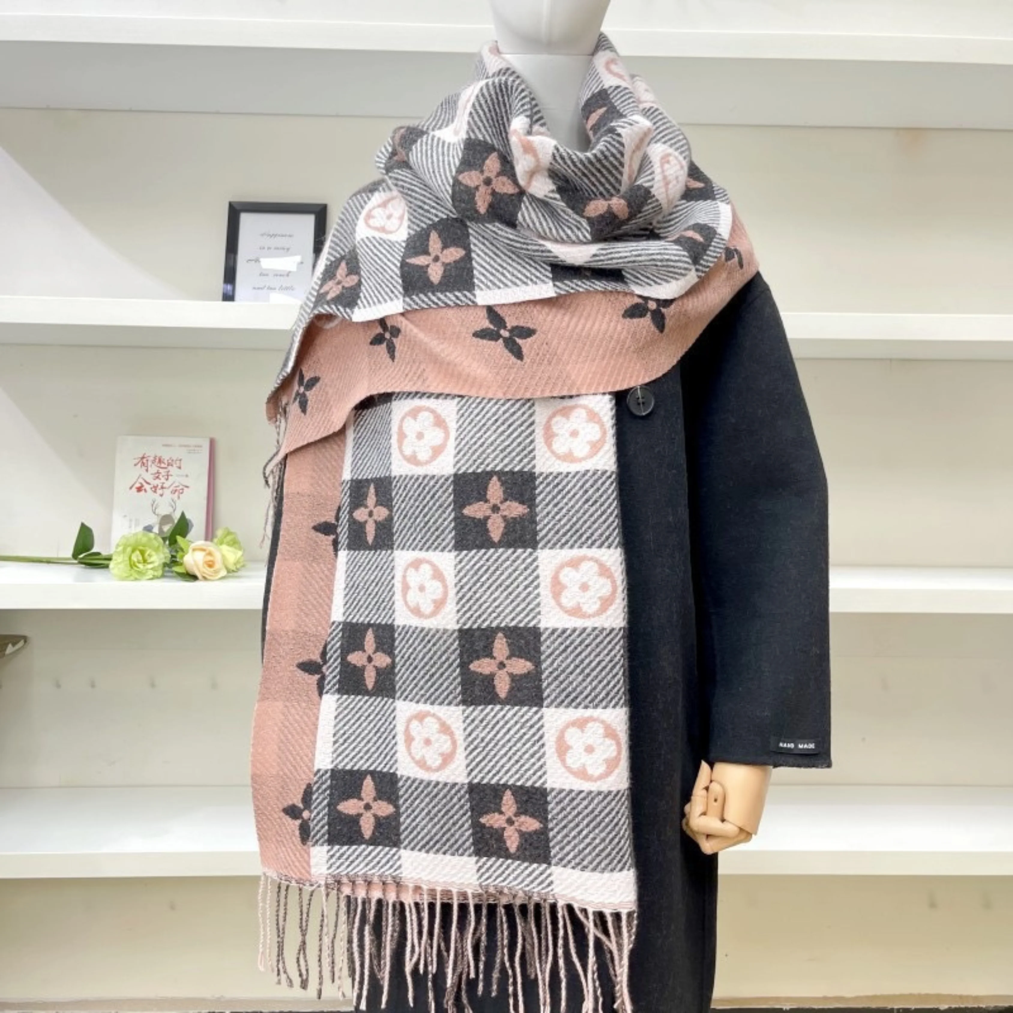 ZOLANI™ | Comfy Warm Plaid Double Side Tassel Scarf - Image 10