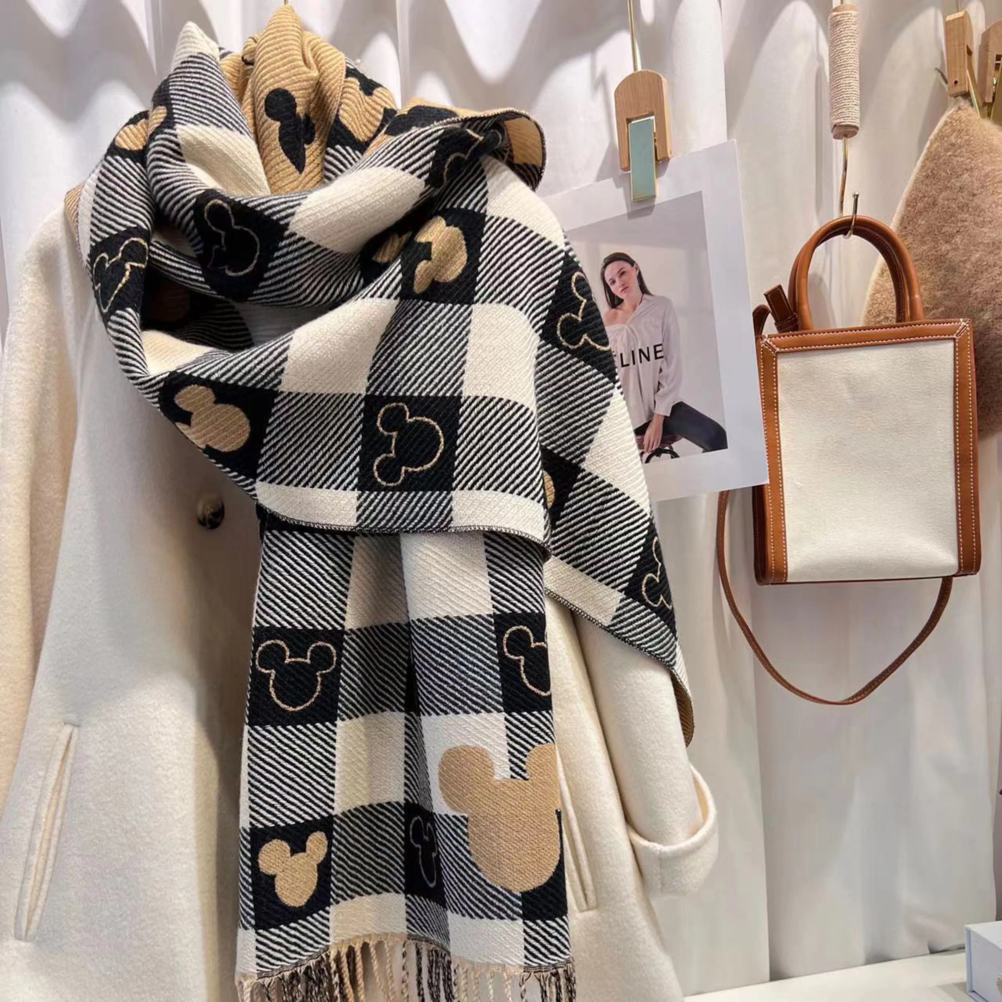 ZOLANI™ | Comfy Warm Plaid Double Side Tassel Scarf - Image 3