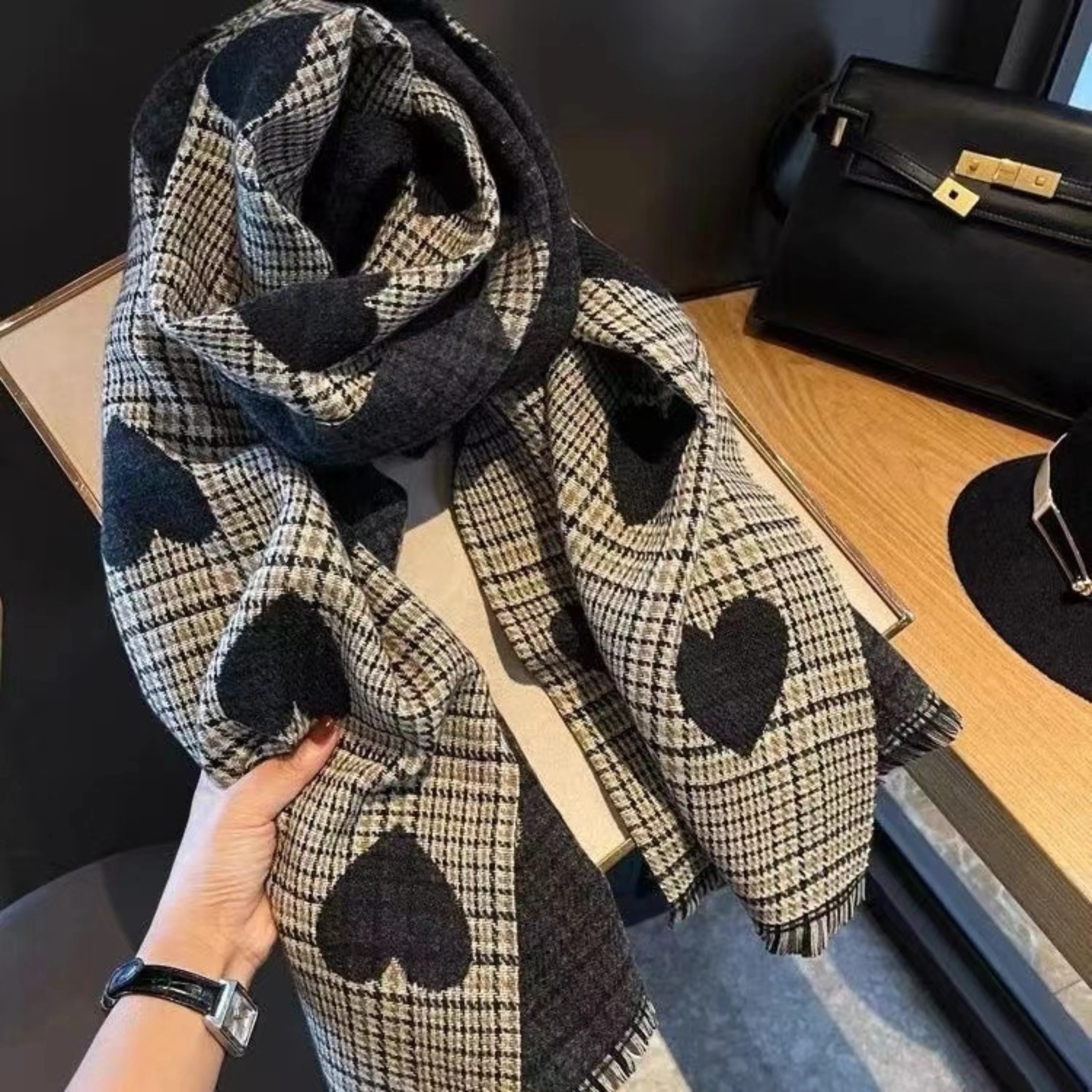 ZOLANI™ | Comfy Warm Plaid Double Side Tassel Scarf - Image 7