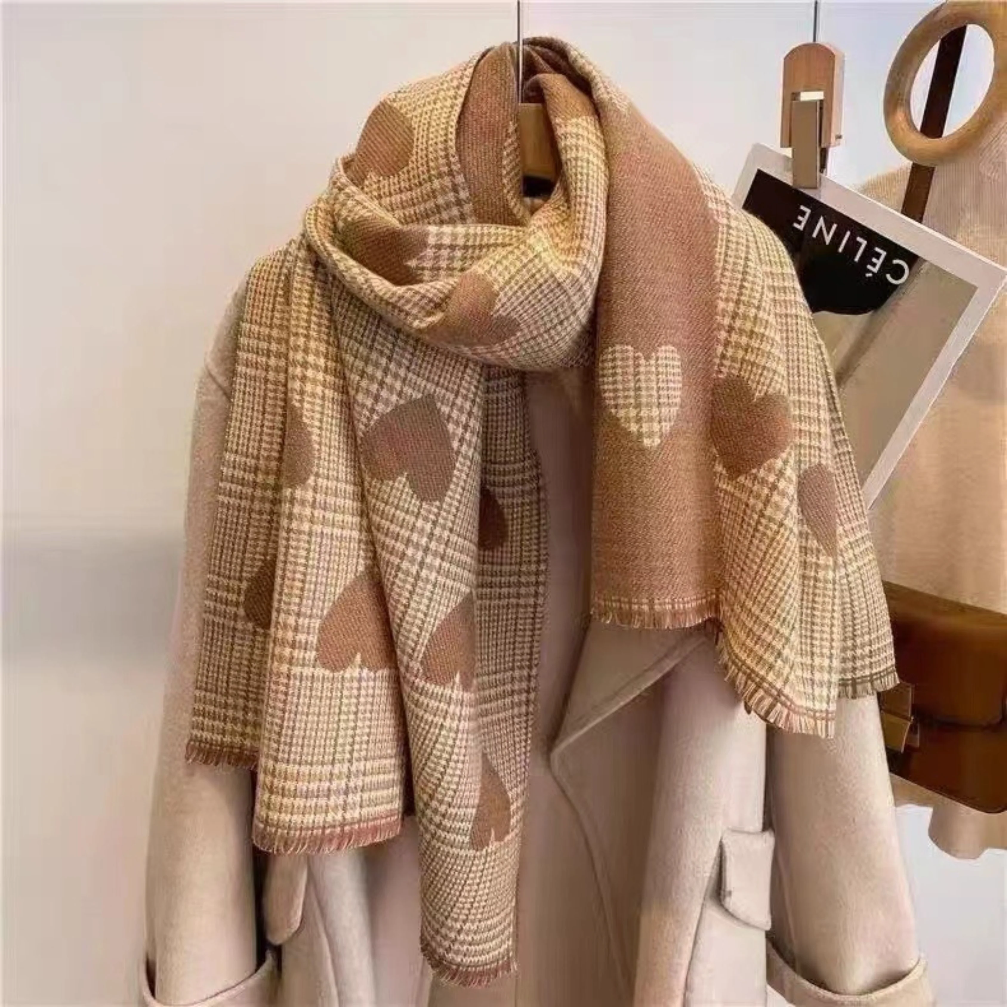 ZOLANI™ | Comfy Warm Plaid Double Side Tassel Scarf - Image 8